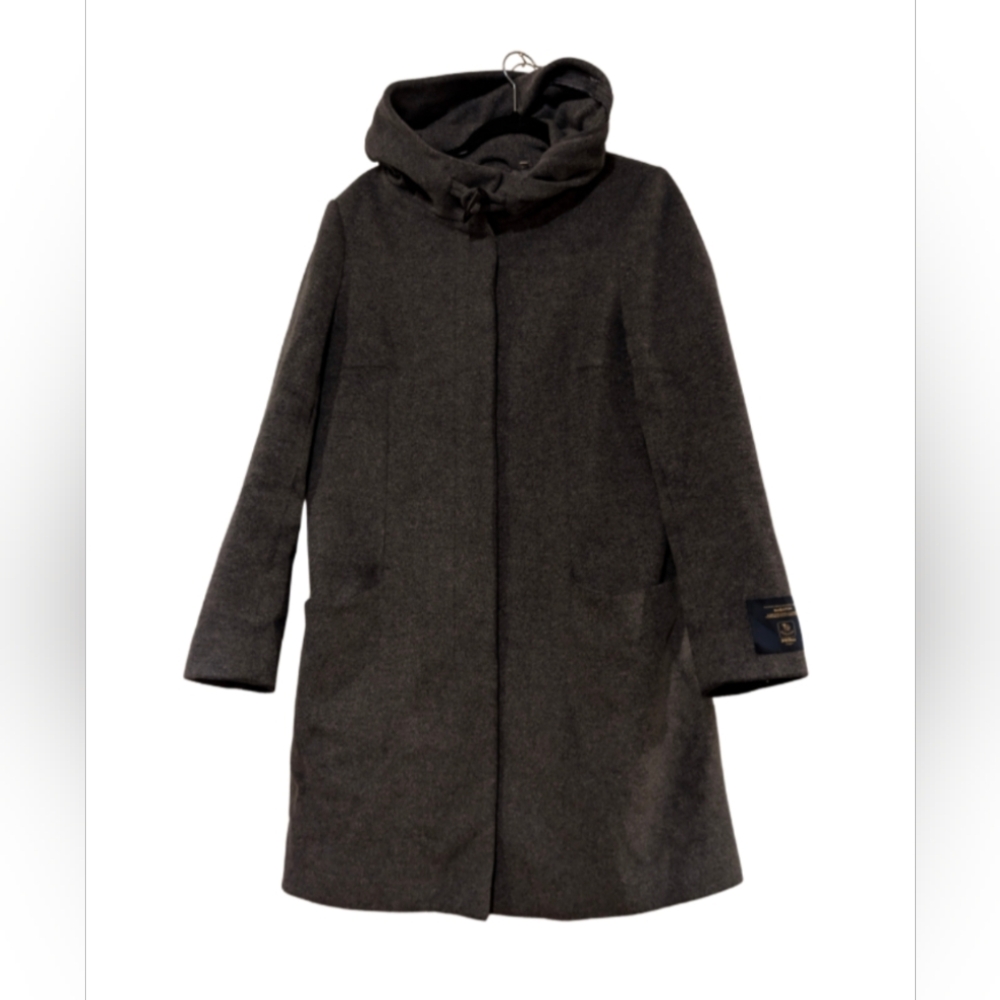 Babaton Atelier Wool Cashmere Hooded Coat | Aritzia | Italian Fabric | Size L